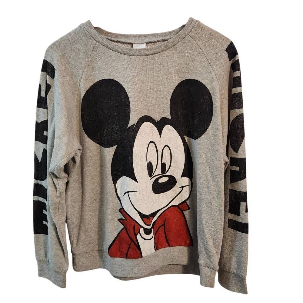Disney Mickey Mouse sweatshirt grey cutout back size XL